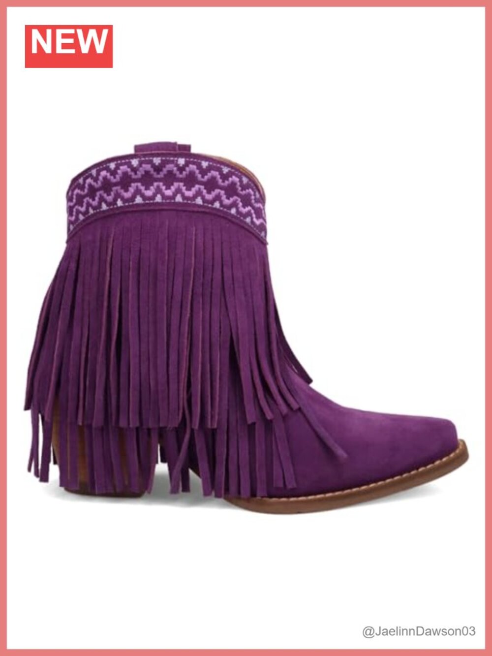 Suede Fringe Ankle Bootie Snip Toe Western Casual Boot